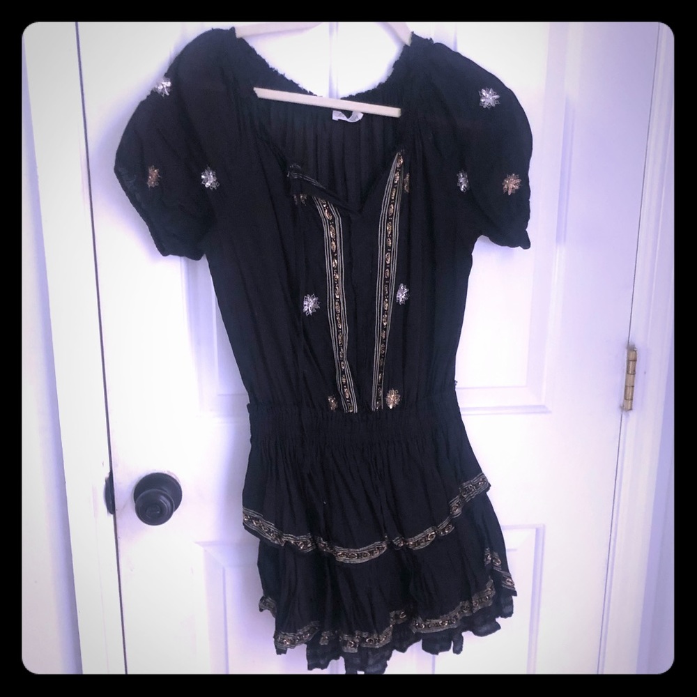 Loveshackfancy Black Popover Sz 1 - image 3